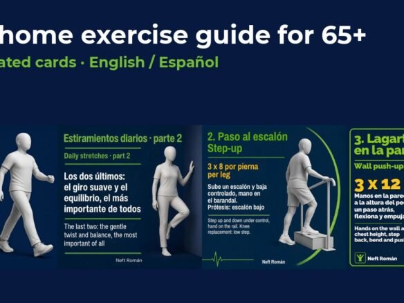 Preview of the free illustrated home exercise guide for adults 65 and older