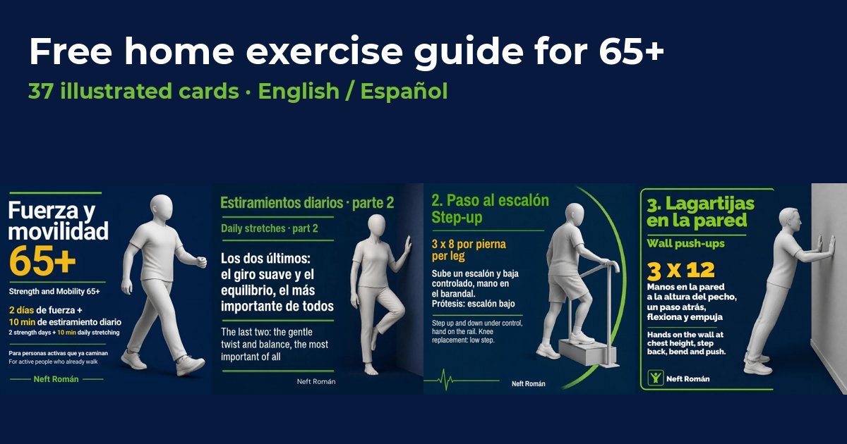 Preview of the free illustrated home exercise guide for adults 65 and older